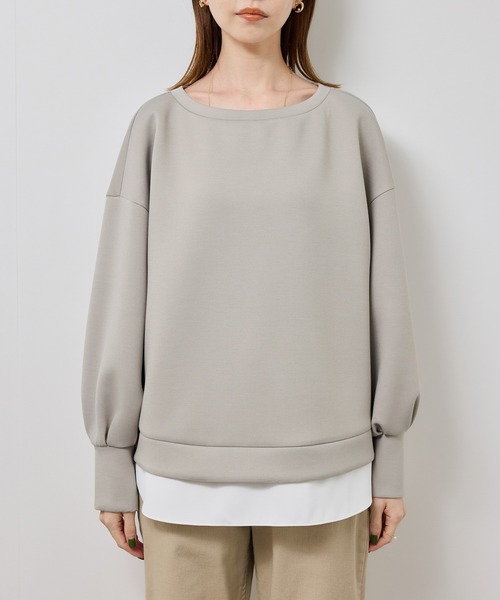 セール】カルゼダンボールレイヤードプルオーバー（Tシャツ/カットソー