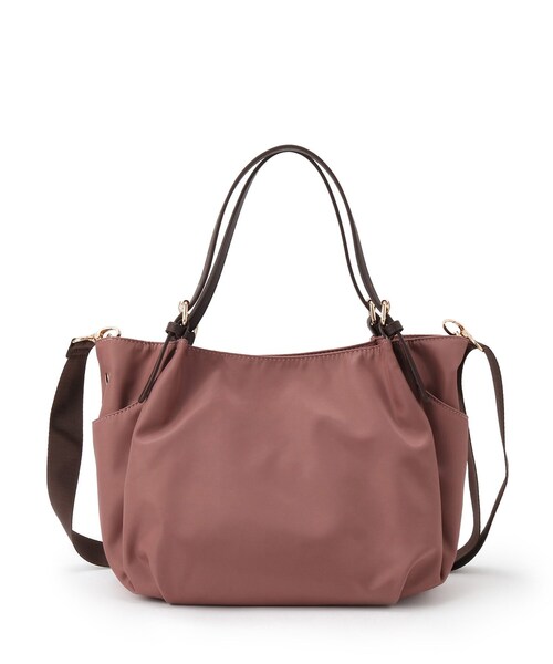 Reflect（リフレクト）の「【しっかり収納／小旅行に◎／インナーバッグ入り／ショルダー付き】3WAYデザインバッグ（ショルダーバッグ・レディース・ベージュ/ピンク系/ブラック・00）」の3枚目の写真