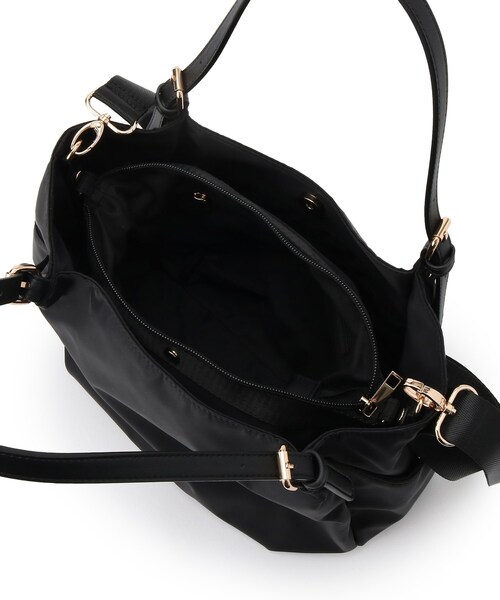 Reflect（リフレクト）の「【しっかり収納／小旅行に◎／インナーバッグ入り／ショルダー付き】3WAYデザインバッグ（ショルダーバッグ・レディース・ベージュ/ピンク系/ブラック・00）」の6枚目の写真