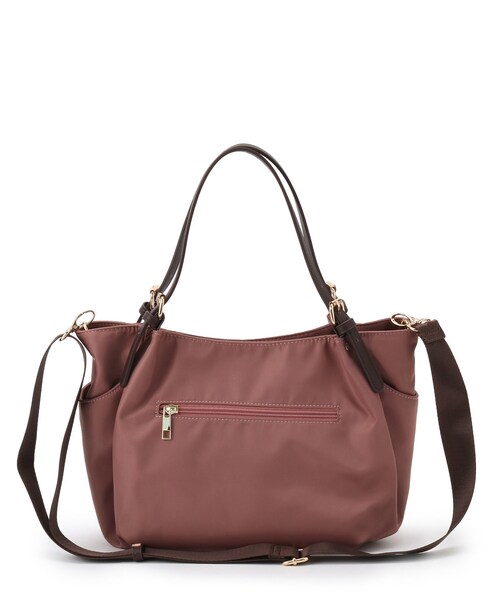 Reflect（リフレクト）の「【しっかり収納／小旅行に◎／インナーバッグ入り／ショルダー付き】3WAYデザインバッグ（ショルダーバッグ・レディース・ベージュ/ピンク系/ブラック・00）」の15枚目の写真