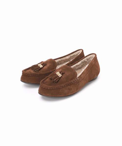 セール】レザーファータッセルモカシン（モカシン/デッキシューズ