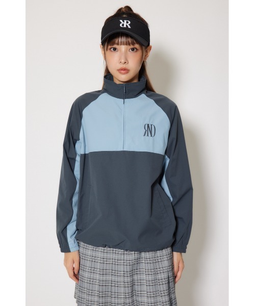 セール】【RIENDA GOLF】バイカラールーズスニードケジャケット 秋服
