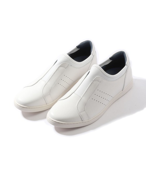 whoop-de-doo（フープディドゥ）の「ストレッチスリッポン whoop-de-doo/フープディドゥ（スリッポン・メンズ・ホワイト/ブラック×ブラック・40/41/42/43/44）」の3枚目の写真