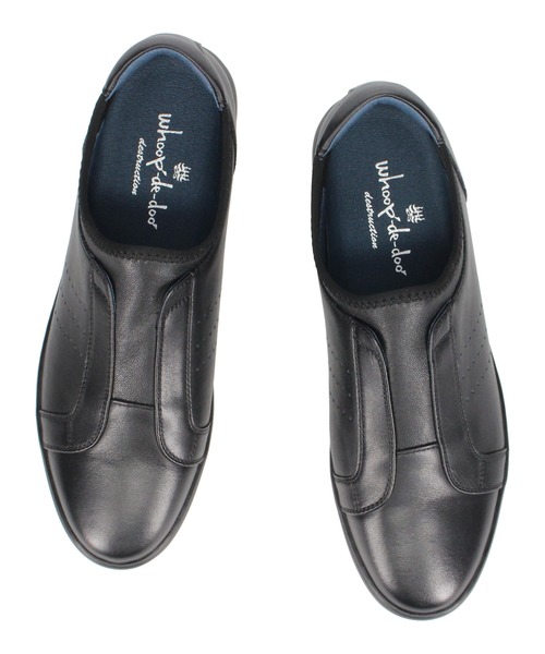 whoop-de-doo（フープディドゥ）の「ストレッチスリッポン whoop-de-doo/フープディドゥ（スリッポン・メンズ・ホワイト/ブラック×ブラック・40/41/42/43/44）」の4枚目の写真