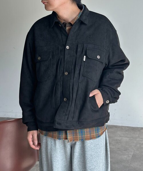 CPCM(シーピーシーエム)の「フェイクスエードトラッカージャケット(ブルゾン・レディース・ブラック/キャメル・SMALL/MEDIUM/LARGE)」の14枚目の写真