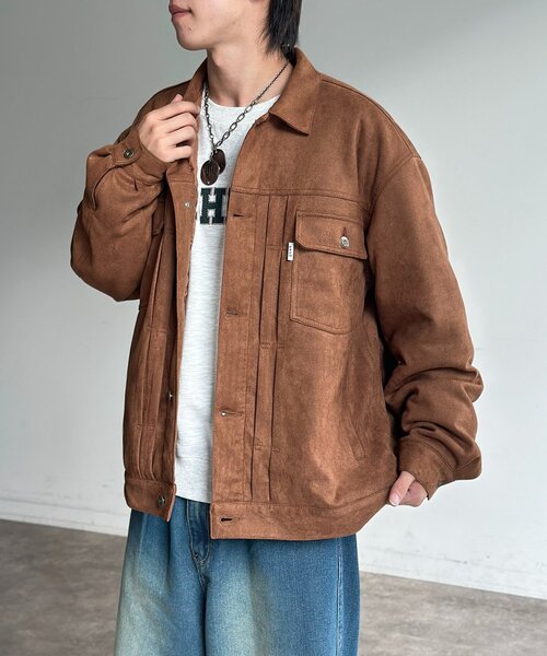 CPCM(シーピーシーエム)の「フェイクスエードトラッカージャケット(ブルゾン・レディース・ブラック/キャメル・SMALL/MEDIUM/LARGE)」の18枚目の写真