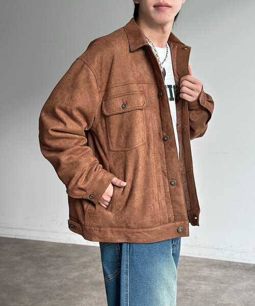 CPCM(シーピーシーエム)の「フェイクスエードトラッカージャケット(ブルゾン・レディース・ブラック/キャメル・SMALL/MEDIUM/LARGE)」の20枚目の写真