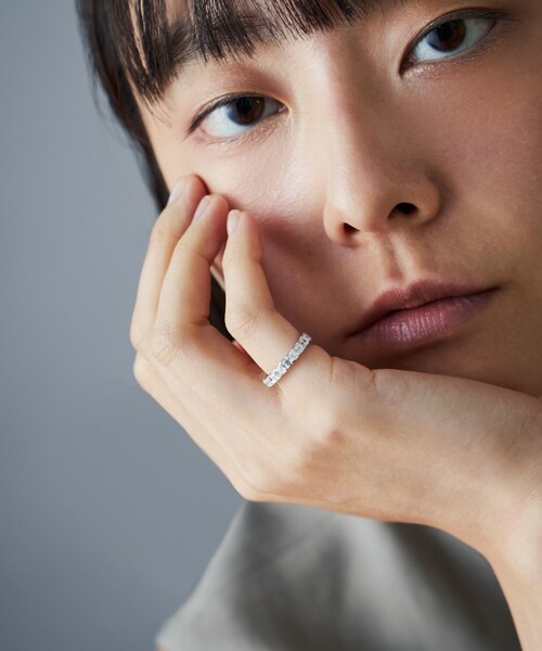 Jouete(ジュエッテ)の「ピンキーリング ジルコニア(リング・レディース・イエローゴールド/プラチナム・7号/5号/3号)」の9枚目の写真