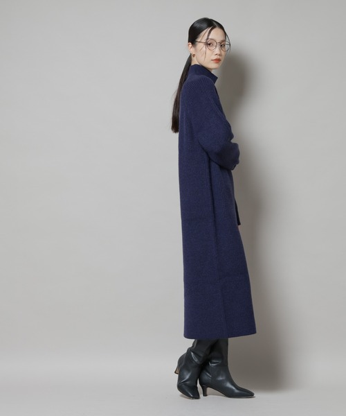 NANO universe（ナノユニバース）の「釦ディティールニットワンピース（ワンピース・レディース・グレー/ベージュ/ネイビー・FREE）」の16枚目の写真