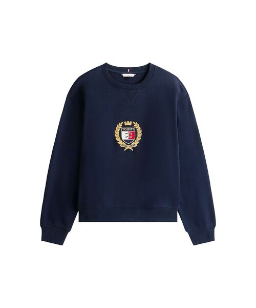 TOMMY HILFIGER（トミーヒルフィガー）の「【オンライン限定】ボクシークエストクルースウェット（スウェット・レディース・グレー/ネイビー/レッド・MEDIUM/X-SMALL/SMALL）」の7枚目の写真