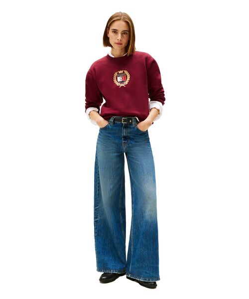 TOMMY HILFIGER（トミーヒルフィガー）の「【オンライン限定】ボクシークエストクルースウェット（スウェット・レディース・グレー/ネイビー/レッド・MEDIUM/X-SMALL/SMALL）」の13枚目の写真