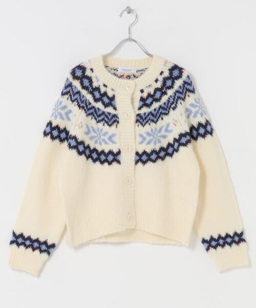 URBAN RESEARCH Sonny Label(アーバンリサーチサニーレーベル)の「求心柄ニットカーディガン(ニット/セーター・レディース・オフホワイト/ブルー/ブラウン・FREE)」の10枚目の写真
