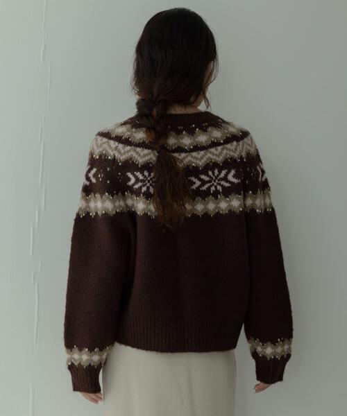 URBAN RESEARCH Sonny Label(アーバンリサーチサニーレーベル)の「求心柄ニットカーディガン(ニット/セーター・レディース・オフホワイト/ブルー/ブラウン・FREE)」の14枚目の写真