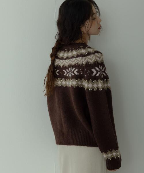 URBAN RESEARCH Sonny Label(アーバンリサーチサニーレーベル)の「求心柄ニットカーディガン(ニット/セーター・レディース・オフホワイト/ブルー/ブラウン・FREE)」の16枚目の写真