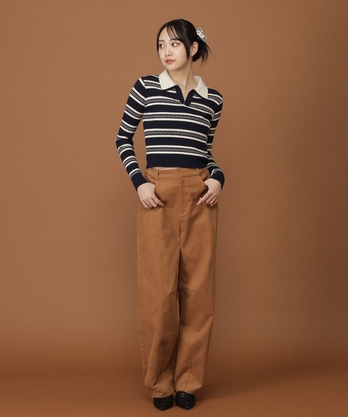 3.3 Field Trip （3.3フィールドトリップ）の「3.3 Field Trip／コーデュロイバレルパンツ（その他パンツ・レディース・ブラウン/キャメル・FREE）」の6枚目の写真