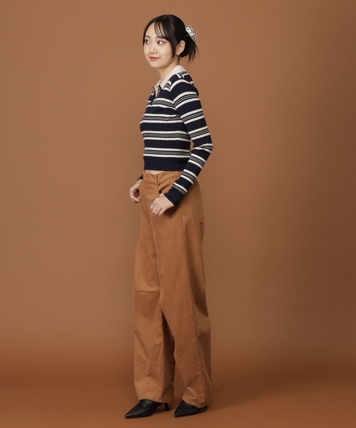 3.3 Field Trip （3.3フィールドトリップ）の「3.3 Field Trip／コーデュロイバレルパンツ（その他パンツ・レディース・ブラウン/キャメル・FREE）」の8枚目の写真