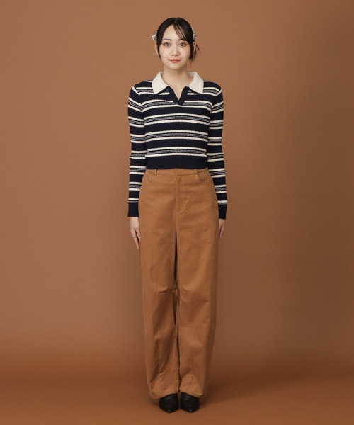 3.3 Field Trip （3.3フィールドトリップ）の「3.3 Field Trip／コーデュロイバレルパンツ（その他パンツ・レディース・ブラウン/キャメル・FREE）」の3枚目の写真