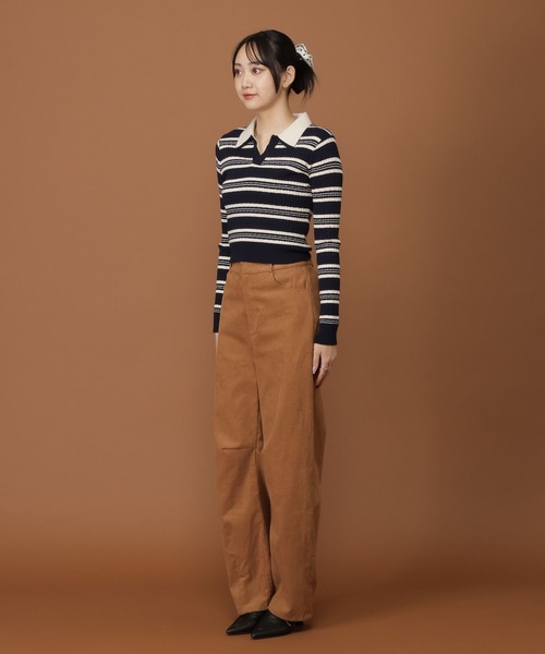 3.3 Field Trip （3.3フィールドトリップ）の「3.3 Field Trip／コーデュロイバレルパンツ（その他パンツ・レディース・ブラウン/キャメル・FREE）」の7枚目の写真