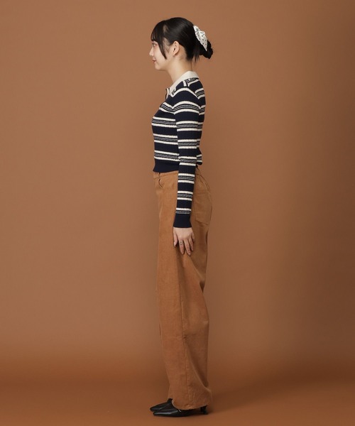 3.3 Field Trip （3.3フィールドトリップ）の「3.3 Field Trip／コーデュロイバレルパンツ（その他パンツ・レディース・ブラウン/キャメル・FREE）」の5枚目の写真