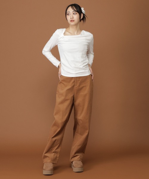 3.3 Field Trip （3.3フィールドトリップ）の「3.3 Field Trip／コーデュロイバレルパンツ（その他パンツ・レディース・ブラウン/キャメル・FREE）」の12枚目の写真