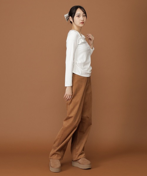 3.3 Field Trip （3.3フィールドトリップ）の「3.3 Field Trip／コーデュロイバレルパンツ（その他パンツ・レディース・ブラウン/キャメル・FREE）」の16枚目の写真