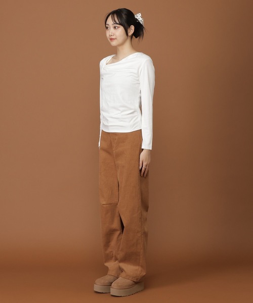 3.3 Field Trip （3.3フィールドトリップ）の「3.3 Field Trip／コーデュロイバレルパンツ（その他パンツ・レディース・ブラウン/キャメル・FREE）」の15枚目の写真