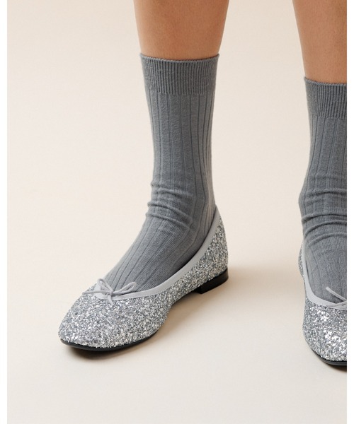 Repetto（レペット）の「Cendrillon Haute バレエフラット - ラバーソール - EUサイズ/ V4257GLIT（バレエシューズ・レディース・シルバー・38/37.5/37/36.5/36）」の8枚目の写真