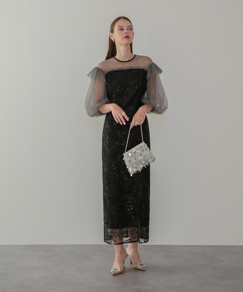 Leja（レジャ）の「【LEJA】フラワースパンコールシアーフリルスリーブ