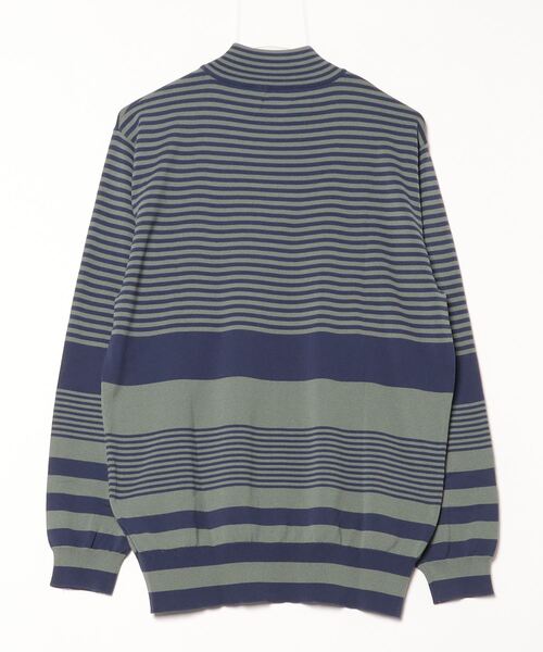 PEARLY GATES（パーリーゲイツ）の「ボーダー柄長袖ニット（ニット/セーター・メンズ・グリーン・5）」の2枚目の写真