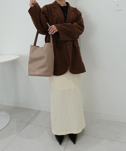 INTER FACTORY(インターファクトリー)の「あわのさえこ - 巾着付き3wayバケツトートバッグ made in INTER FACTORY(ハンドバッグ・レディース・グレイッシュベージュ/ブラック・FREE)」の16枚目の写真