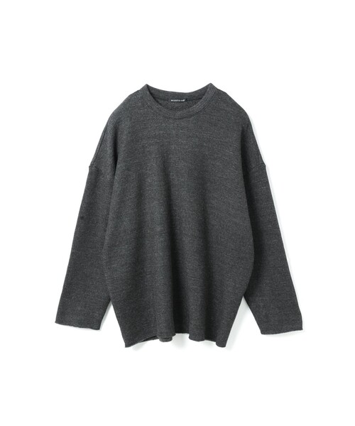mizuiroind(ミズイロインド)の「mizuiro ind パイルロングスリーブプルオーバー(Tシャツ/カットソー・レディース・アイボリー/ブラック/チャコールグレー・FREE)」の2枚目の写真