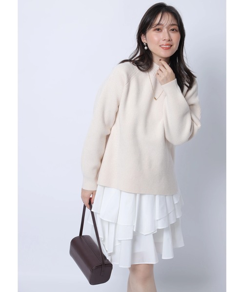 Apuweiser-riche(アプワイザーリッシェ)の「イレヘムレイヤードミニワンピSET(ワンピース・レディース・オフホワイト/ブルー系その他3・1/2)」の8枚目の写真