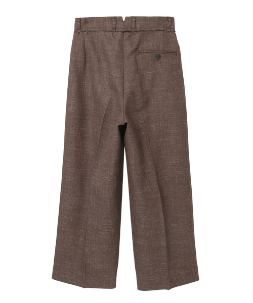 CURRENTAGE(カレンテージ)の「【CURRENTAGE/カレンテージ】Original fabric wide pant(その他パンツ・レディース・ブラウン・1/2)」の2枚目の写真