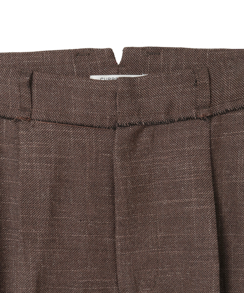 CURRENTAGE(カレンテージ)の「【CURRENTAGE/カレンテージ】Original fabric wide pant(その他パンツ・レディース・ブラウン・1/2)」の3枚目の写真