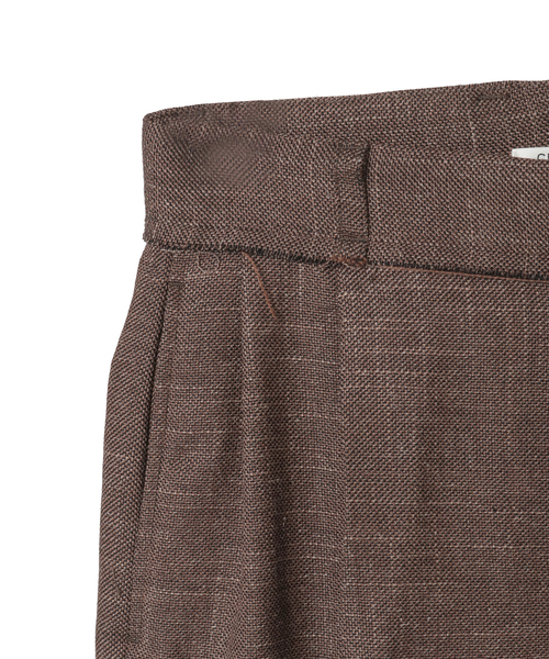 CURRENTAGE(カレンテージ)の「【CURRENTAGE/カレンテージ】Original fabric wide pant(その他パンツ・レディース・ブラウン・1/2)」の5枚目の写真