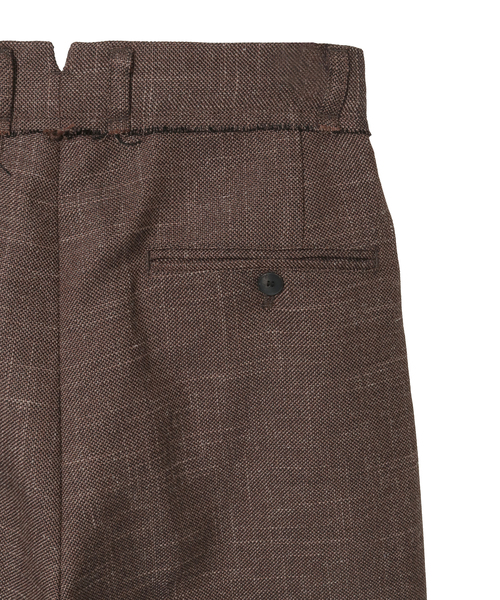 CURRENTAGE(カレンテージ)の「【CURRENTAGE/カレンテージ】Original fabric wide pant(その他パンツ・レディース・ブラウン・1/2)」の6枚目の写真