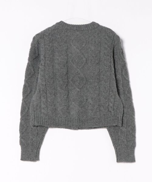 STYLEBLOCK（スタイルブロック）の「ケーブルニットカーディガン（カーディガン/ボレロ・レディース・チャコールグレー/ホワイト系その他/レッド/ブラウン・M）」の5枚目の写真