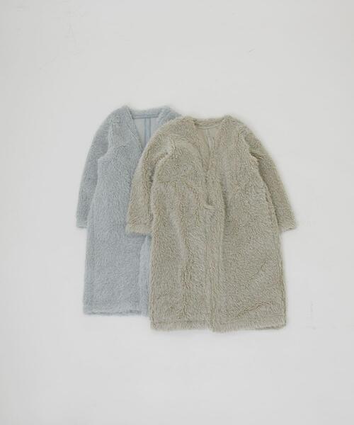LAATO(ラート)の「long boa coat(その他アウター・レディース・ライトブルー/ライトカーキ・FREE)」の3枚目の写真