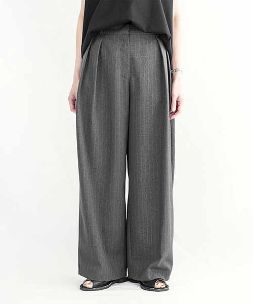 SOLAMONAT LARME(ソラモナラーム)の「ストライプパンツ(その他パンツ・レディース・ブラック/チャコール/グレー・38/40)」の11枚目の写真