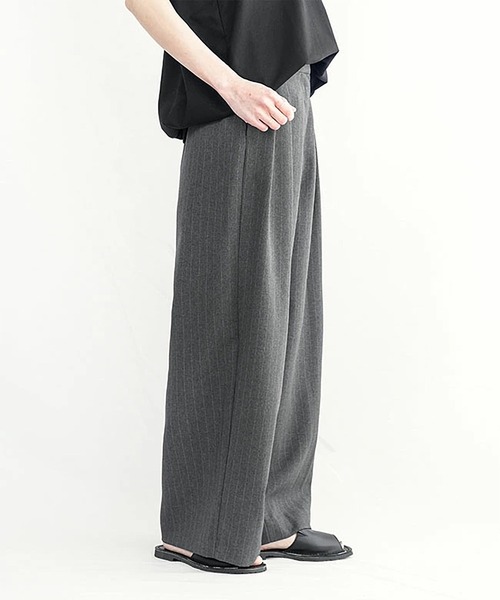 SOLAMONAT LARME(ソラモナラーム)の「ストライプパンツ(その他パンツ・レディース・ブラック/チャコール/グレー・38/40)」の12枚目の写真