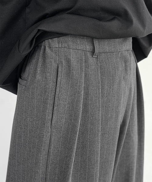 SOLAMONAT LARME(ソラモナラーム)の「ストライプパンツ(その他パンツ・レディース・ブラック/チャコール/グレー・38/40)」の14枚目の写真
