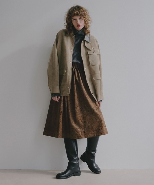 BAYFLOW（ベイフロー）の「【EF(エフ)】レオパードスカート（WOMEN）（スカート・レディース・ブラウン/オフホワイト・FREE）」の7枚目の写真