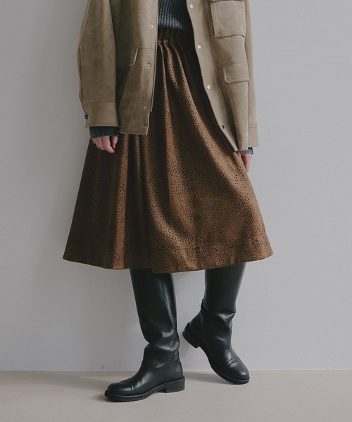 BAYFLOW（ベイフロー）の「【EF(エフ)】レオパードスカート（WOMEN）（スカート・レディース・ブラウン/オフホワイト・FREE）」の8枚目の写真