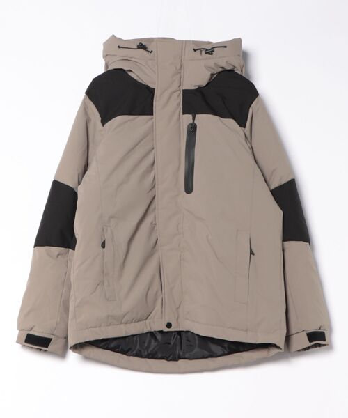 ８(eight)（エイト）の「中綿 切替ジャケット（ダウンジャケット/コート・メンズ・チャコール/ベージュ/ブラック・MEDIUM/X-LARGE/LARGE）」の3枚目の写真