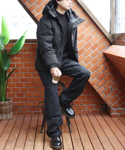 ８(eight)（エイト）の「中綿 切替ジャケット（ダウンジャケット/コート・メンズ・チャコール/ベージュ/ブラック・MEDIUM/X-LARGE/LARGE）」の7枚目の写真