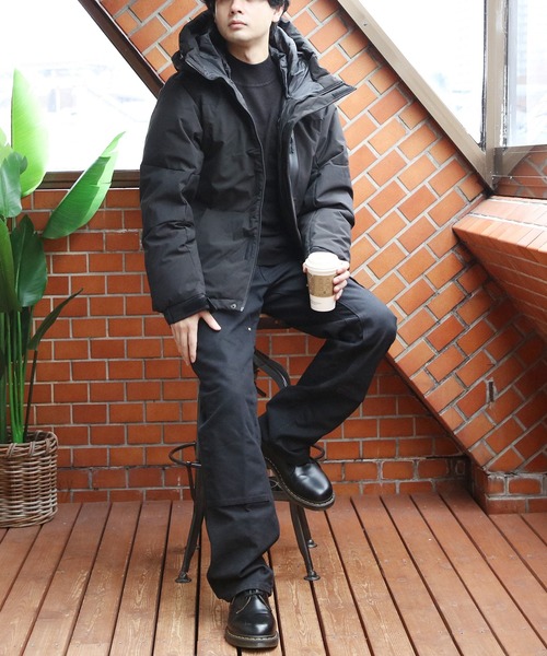 ８(eight)（エイト）の「中綿 切替ジャケット（ダウンジャケット/コート・メンズ・チャコール/ベージュ/ブラック・MEDIUM/X-LARGE/LARGE）」の8枚目の写真