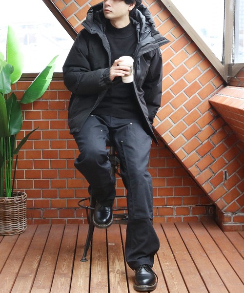 ８(eight)（エイト）の「中綿 切替ジャケット（ダウンジャケット/コート・メンズ・チャコール/ベージュ/ブラック・MEDIUM/X-LARGE/LARGE）」の9枚目の写真