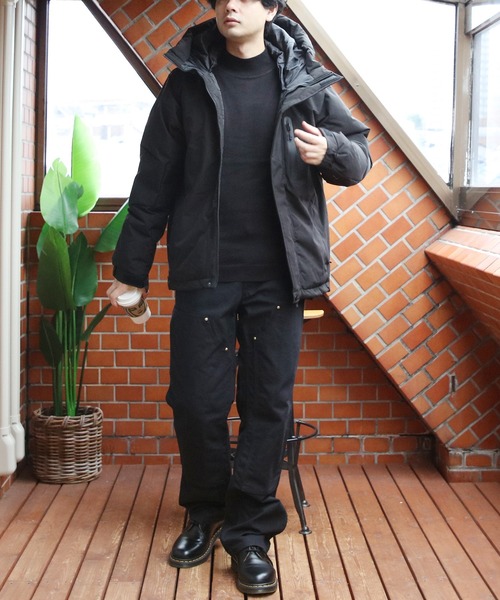 ８(eight)（エイト）の「中綿 切替ジャケット（ダウンジャケット/コート・メンズ・チャコール/ベージュ/ブラック・MEDIUM/X-LARGE/LARGE）」の10枚目の写真