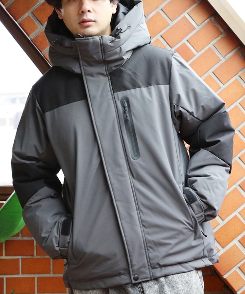 ８(eight)（エイト）の「中綿 切替ジャケット（ダウンジャケット/コート・メンズ・チャコール/ベージュ/ブラック・MEDIUM/X-LARGE/LARGE）」の13枚目の写真