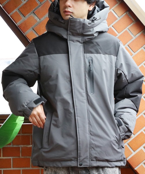 ８(eight)（エイト）の「中綿 切替ジャケット（ダウンジャケット/コート・メンズ・チャコール/ベージュ/ブラック・MEDIUM/X-LARGE/LARGE）」の14枚目の写真